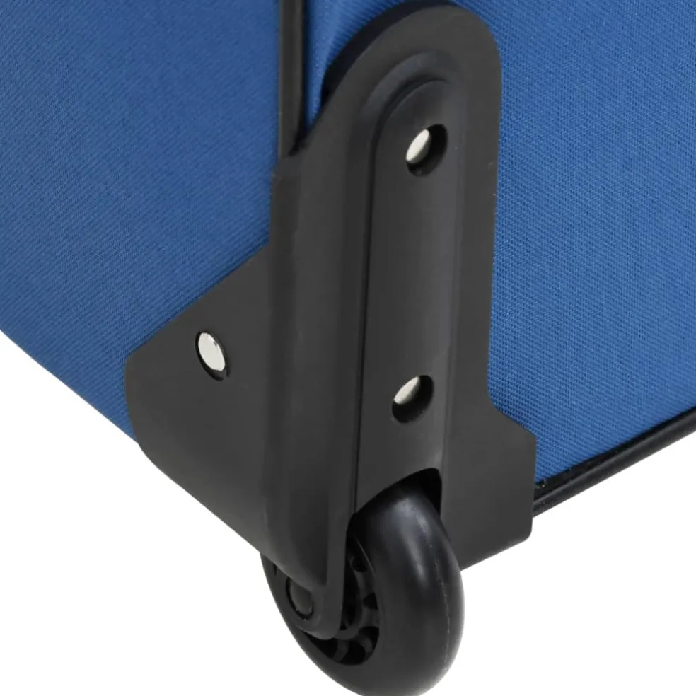 vidaXL 5-delige Kofferset stof blauw