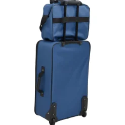 vidaXL 5-delige Kofferset stof blauw