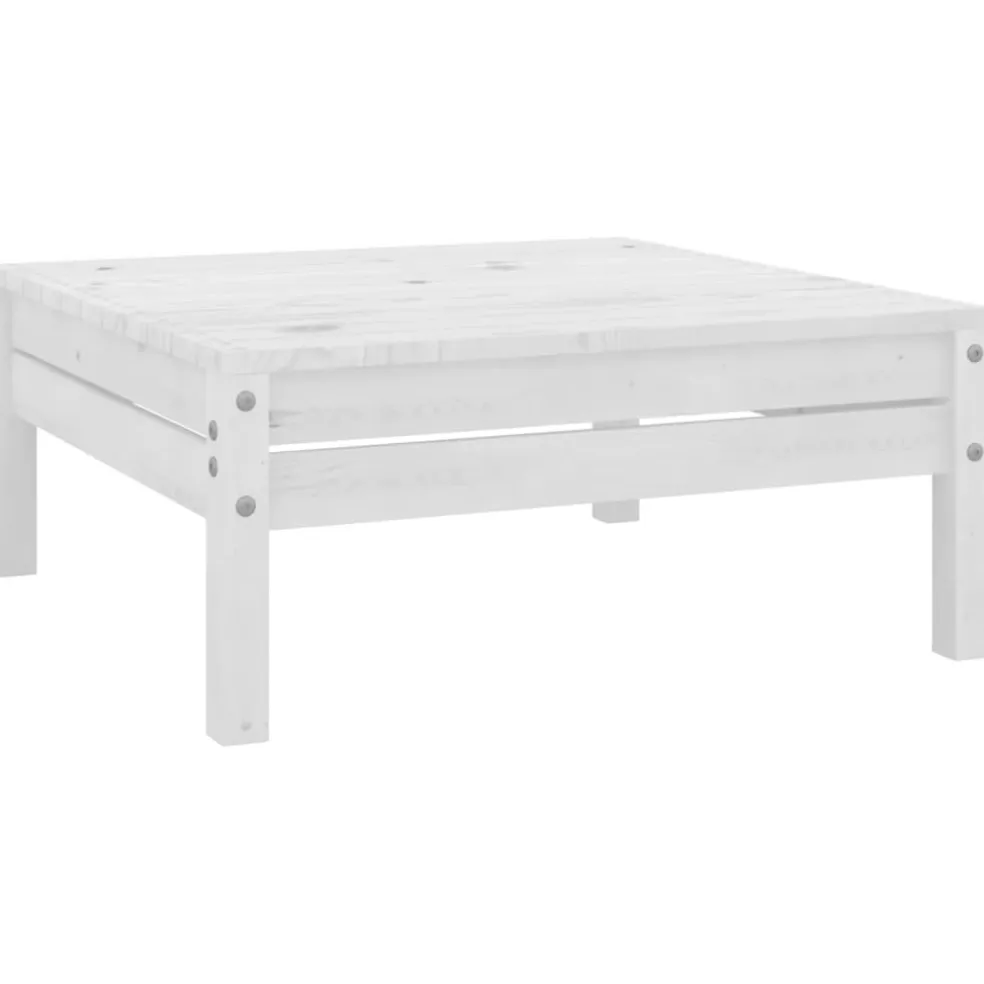 vidaXL 3-delige Loungeset massief grenenhout wit