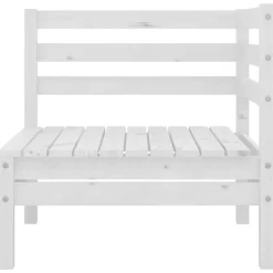 vidaXL 3-delige Loungeset massief grenenhout wit