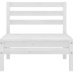 vidaXL 3-delige Loungeset massief grenenhout wit