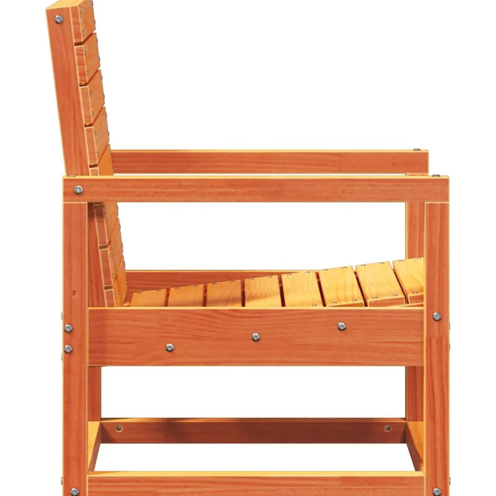vidaXL 3-delige Loungeset massief grenenhout wasbruin