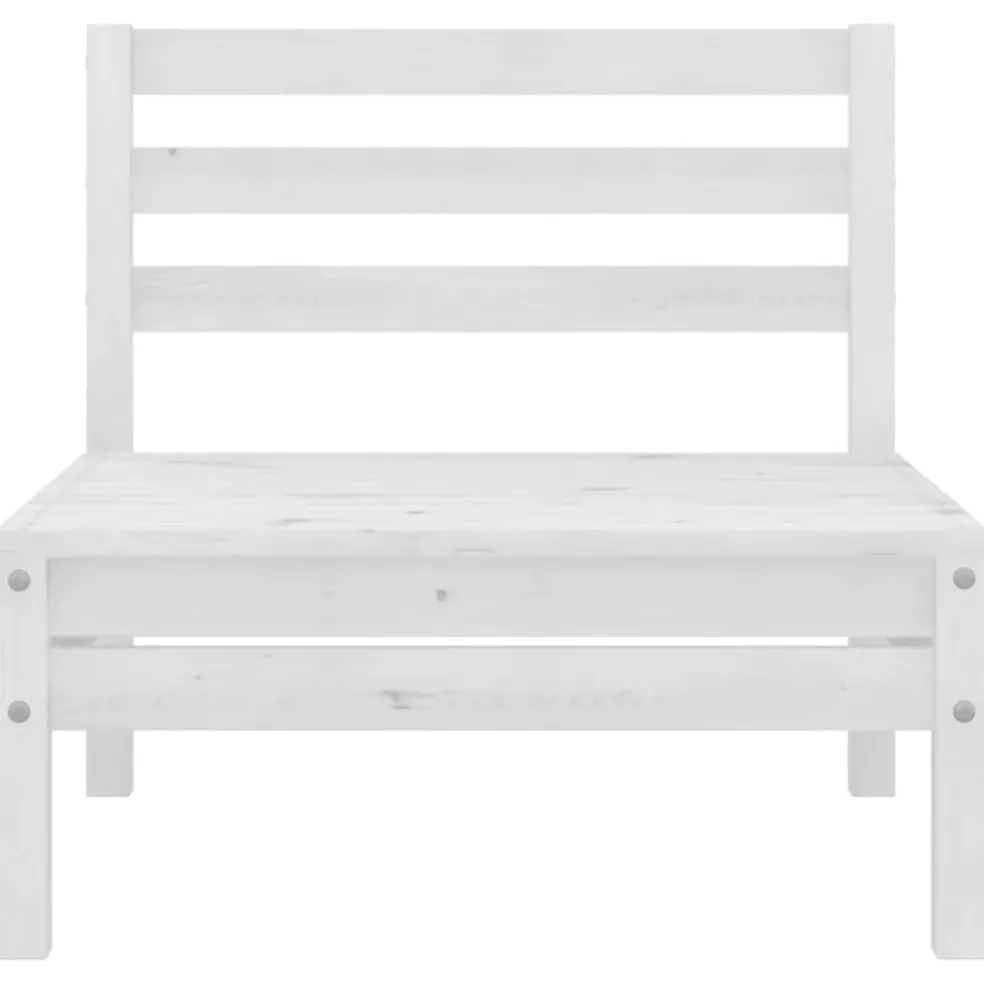 vidaXL 8-delige Loungeset massief grenenhout wit