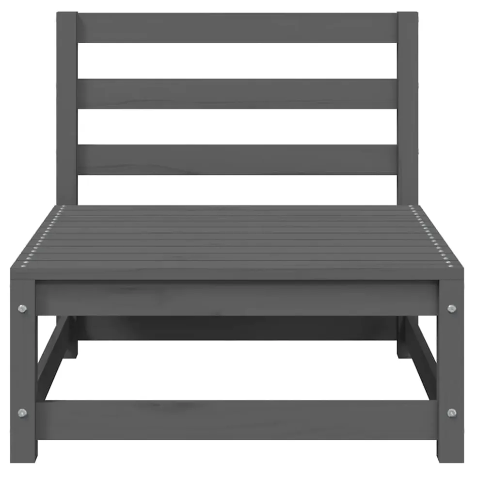 vidaXL 2-delige Loungeset massief grenenhout grijs