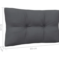 vidaXL 9-delige Loungeset met antracietkleurige kussens grenenhout