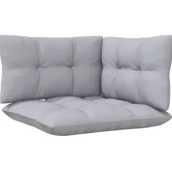 vidaXL 6-delige Loungeset met grijze kussens massief grenenhout