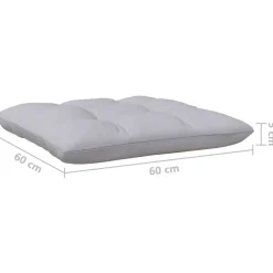 vidaXL 6-delige Loungeset met grijze kussens massief grenenhout