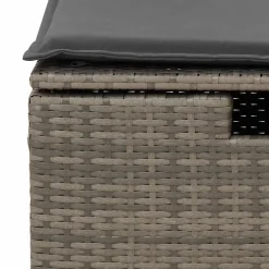 vidaXL 3-delige loungeset met kussens stof zwart