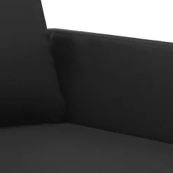vidaXL 3-delige Loungeset met kussens kunstleer zwart