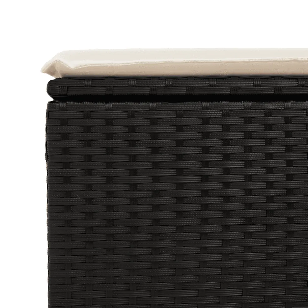 vidaXL 6-delige Loungeset met kussens poly rattan grijs