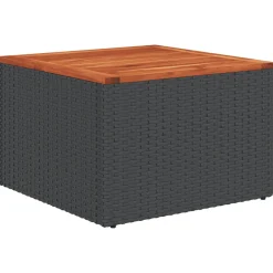 vidaXL 6-delige Loungeset met kussens poly rattan grijs