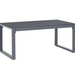 vidaXL 3-delige Loungeset met kussens aluminium zwart