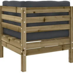 vidaXL 3-delige Loungeset met kussens geïmpregneerd grenenhout