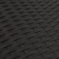 vidaXL 11-delige Loungeset met kussens poly rattan zwart