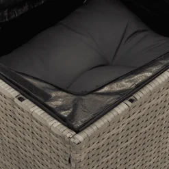 vidaXL 13-delige Loungeset met kussens poly rattan grijs