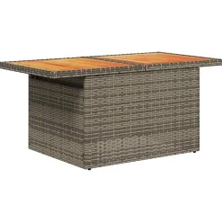 vidaXL 7-delige Loungeset met kussens poly rattan grijs