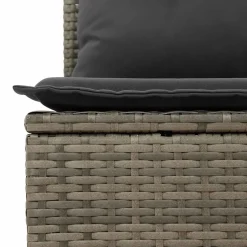 vidaXL 7-delige Loungeset met kussens poly rattan grijs