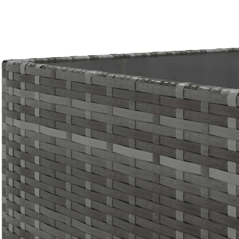 vidaXL 6-delige Loungeset met kussens poly rattan grijs