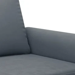 vidaXL 3-delige Loungeset met kussens fluweel donkergrijs