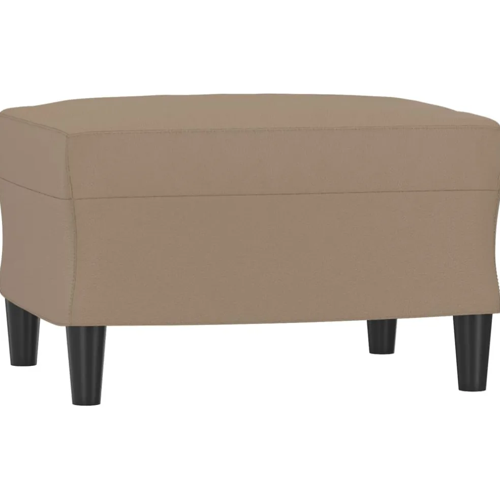 vidaXL 3-delige Loungeset met kussens kunstleer cappuccino