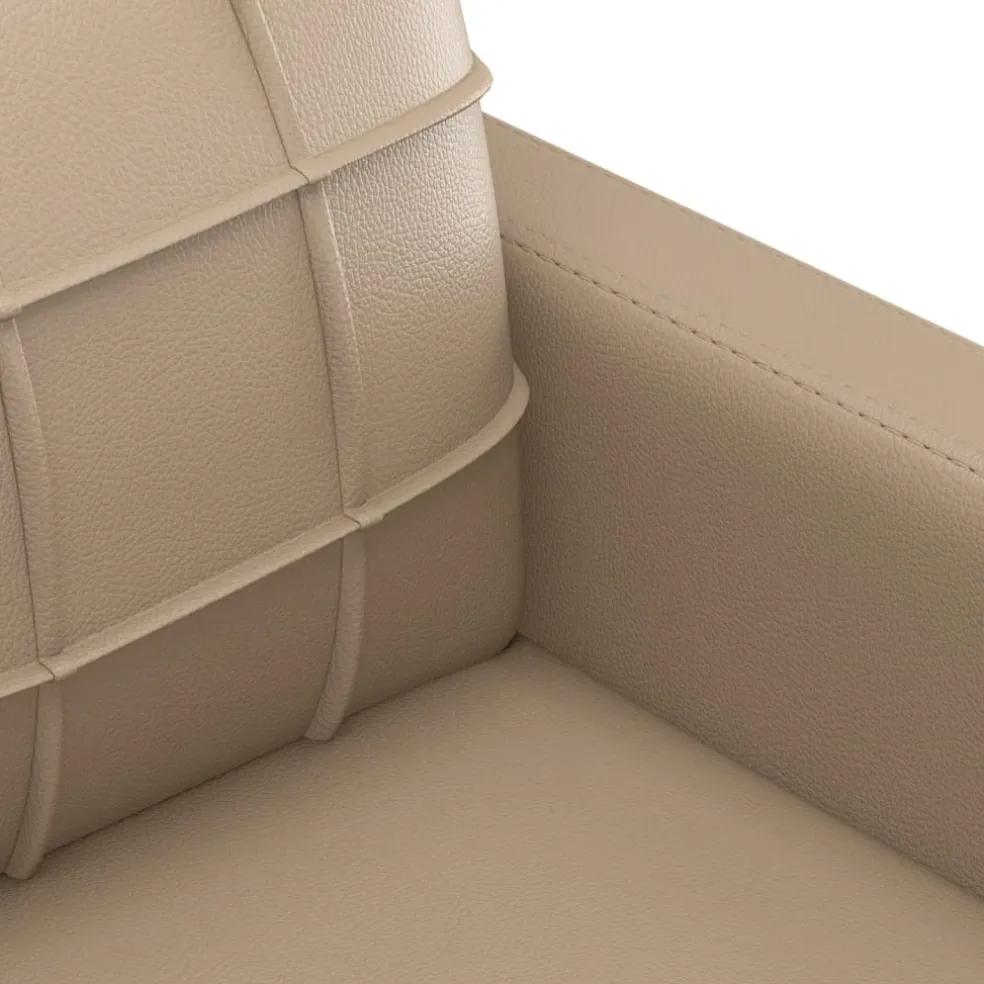 vidaXL 3-delige Loungeset met kussens kunstleer cappuccino