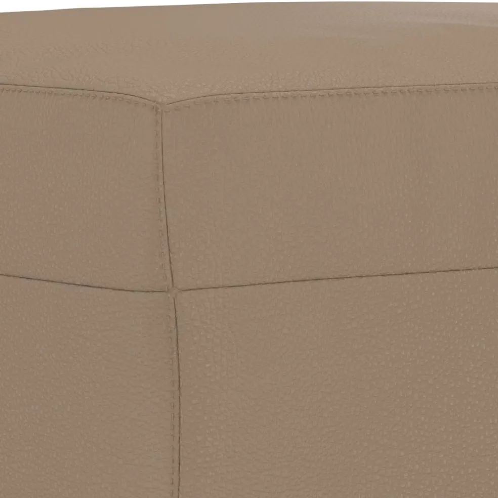 vidaXL 3-delige Loungeset met kussens kunstleer cappuccino