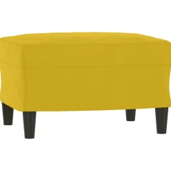 vidaXL 3-delige Loungeset met kussens fluweel geel