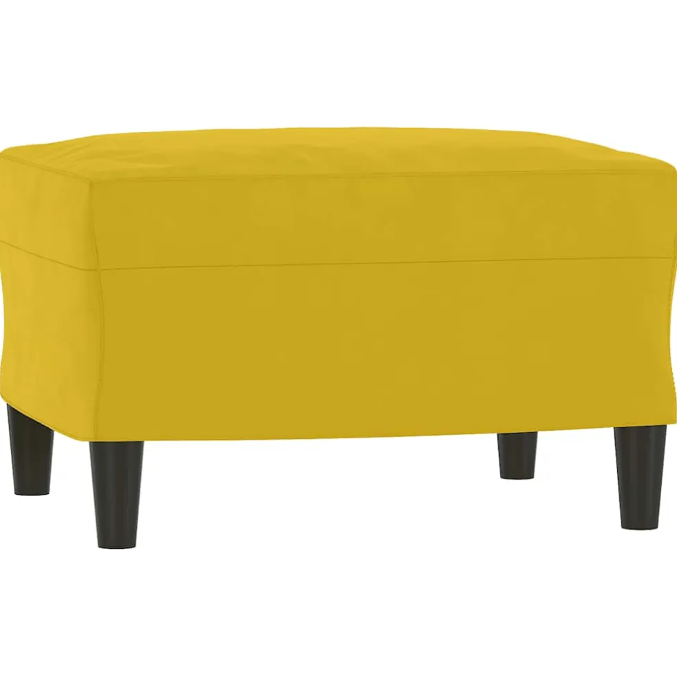vidaXL 3-delige Loungeset met kussens fluweel geel