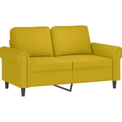 vidaXL 3-delige Loungeset met kussens fluweel geel