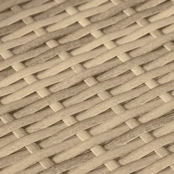 vidaXL 4-delige Loungeset met kussens poly rattan beige