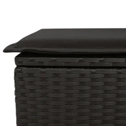 vidaXL 6-delige Loungeset met kussens poly rattan zwart
