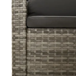vidaXL 6-delige Loungeset met kussens poly rattan zwart