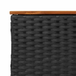vidaXL 6-delige Loungeset met kussens poly rattan zwart