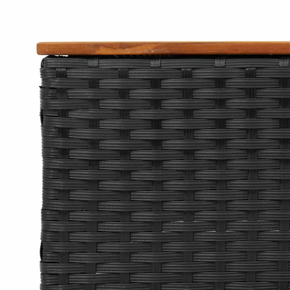 vidaXL 6-delige Loungeset met kussens poly rattan zwart