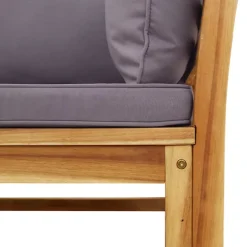 vidaXL 6-delige Loungeset met kussens massief acaciahout
