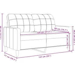 vidaXL 2-delige Loungeset met kussens en bolsters fluweel donkergroen