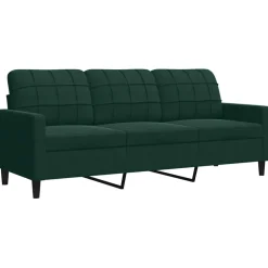vidaXL 2-delige Loungeset met kussens en bolsters fluweel donkergroen