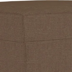 vidaXL 4-delige Loungeset met kussens stof bruin
