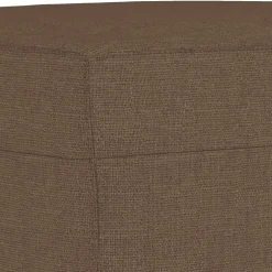 vidaXL 4-delige Loungeset met kussens stof bruin