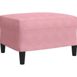 vidaXL 3-delige Loungeset met kussens fluweel roze