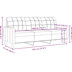 vidaXL 3-delige Loungeset met kussens fluweel roze