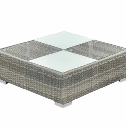 vidaXL 8-delige Loungeset met kussens poly rattan grijs