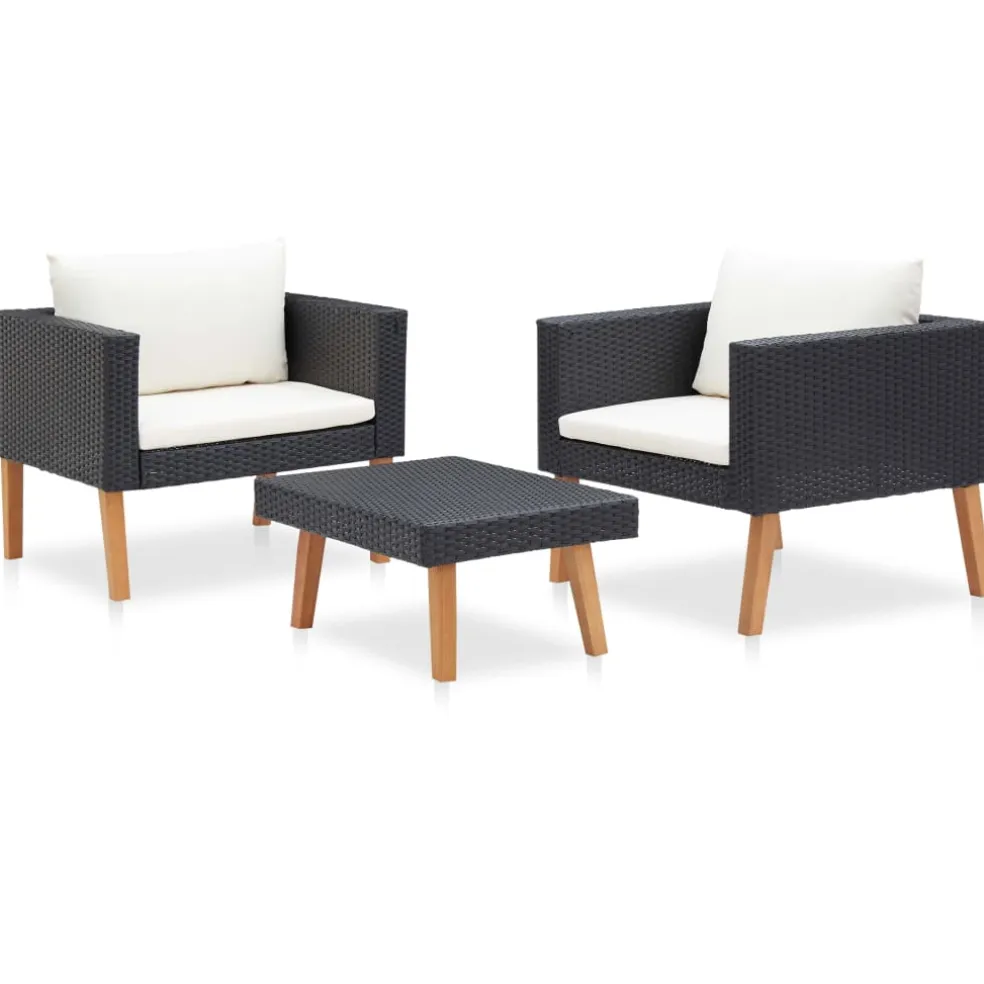 vidaXL 5-delige Loungeset met kussens bamboe groen