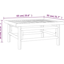 vidaXL 5-delige Loungeset met kussens bamboe groen
