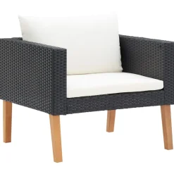 vidaXL 5-delige Loungeset met kussens bamboe groen
