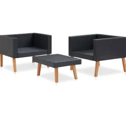 vidaXL 5-delige Loungeset met kussens bamboe groen