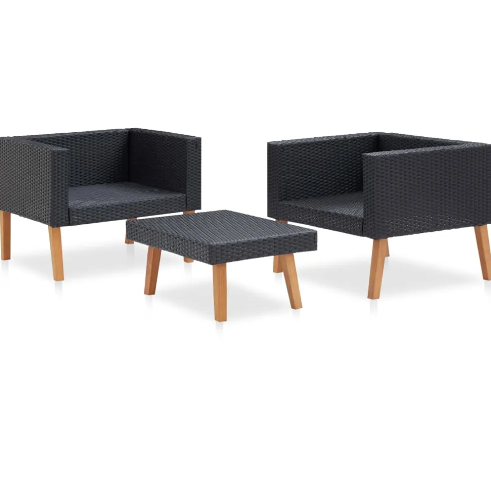 vidaXL 5-delige Loungeset met kussens bamboe groen