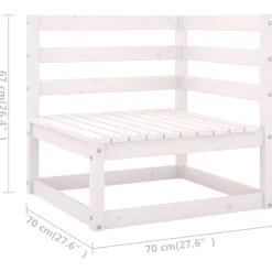 vidaXL 8-delige Loungeset met kussens massief grenenhout