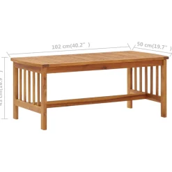 vidaXL 3-delige Loungeset met kussens massief acaciahout
