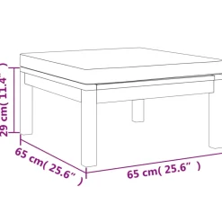 vidaXL 3-delige Loungeset met kussens massief acaciahout